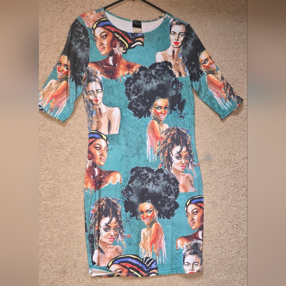 Afro-Centric Woman Print Dress